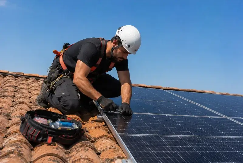 Maintenance et monitoring de panneaux solaires à Montmeyran